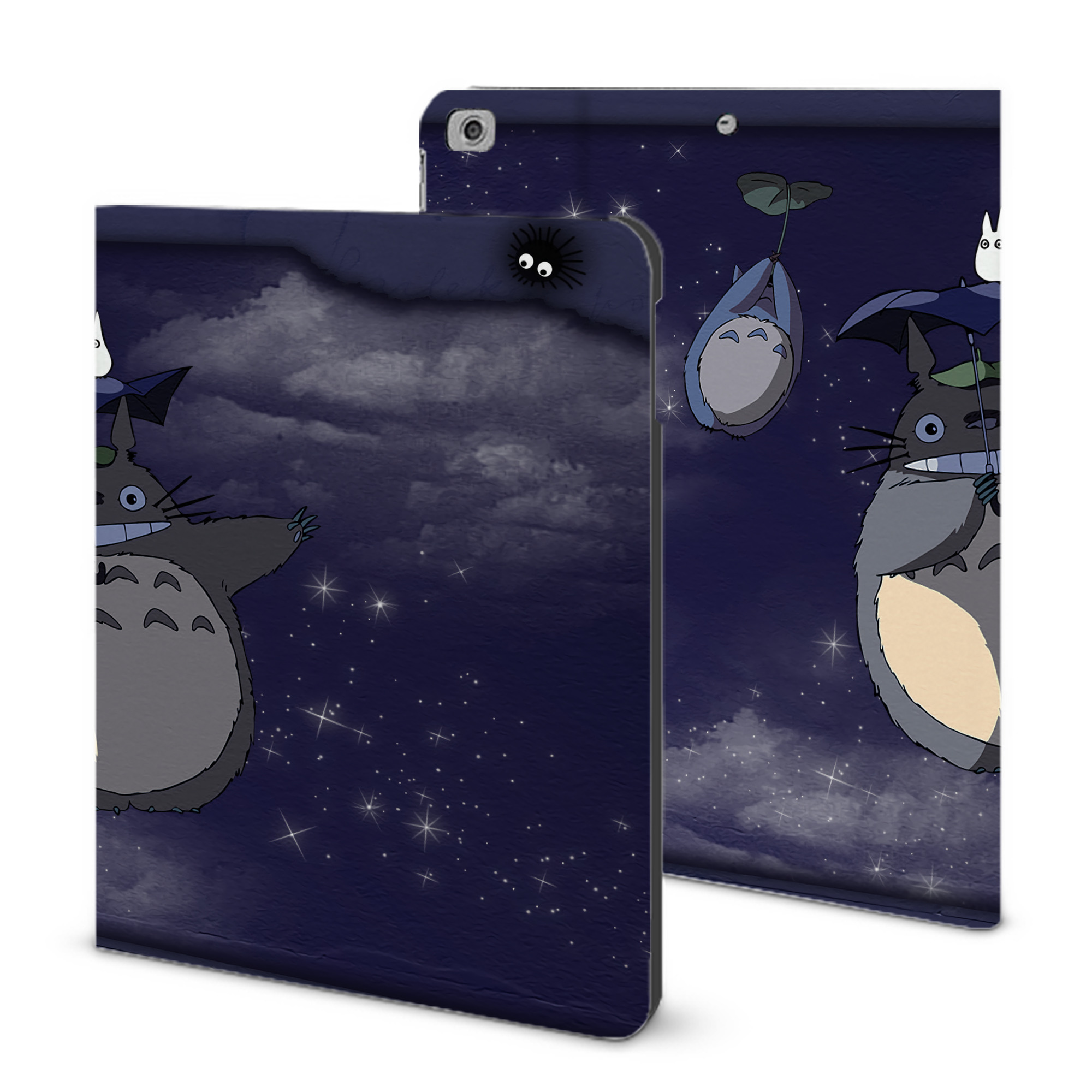 （画像用） となりのトトロ 草壁メイ 草壁サツキ My Neighbor Totoro Satsuki Kusakabe Mei Kusakabe IPad ケース ブック型 PUレザー TPU 耐衝撃 軽量 薄型 ペン収納なし 全面保護 IPad 各モデル対応